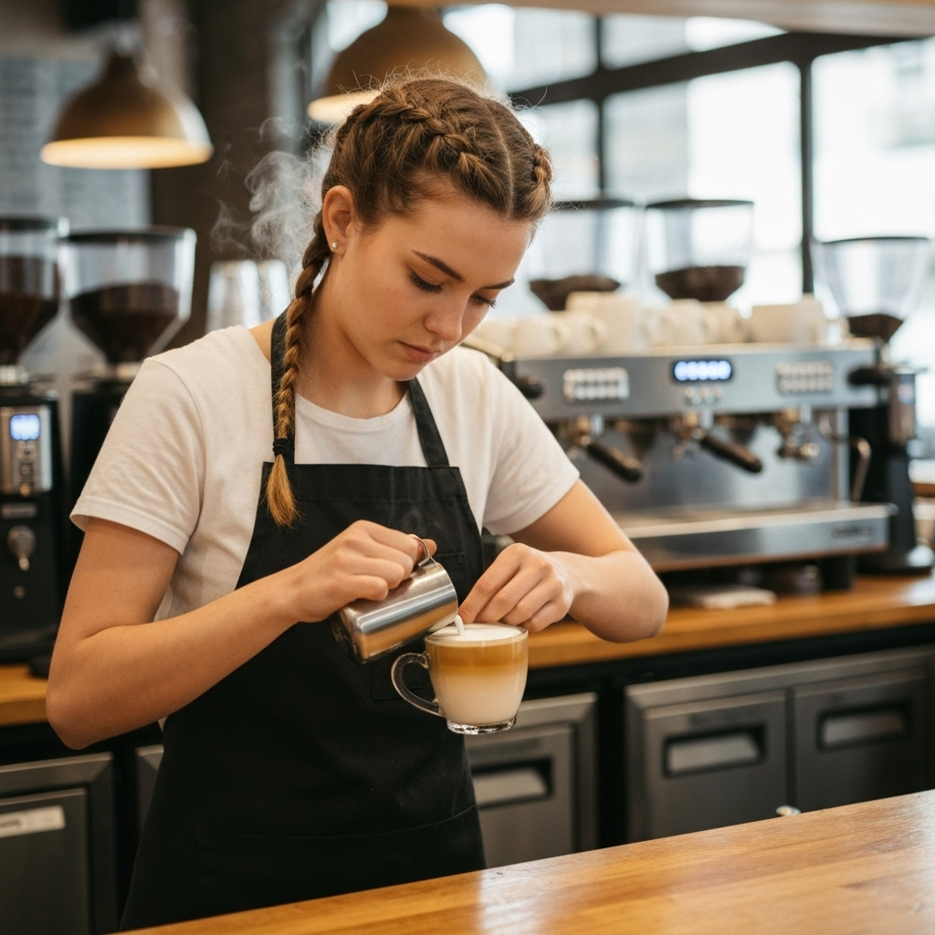 Barista at work